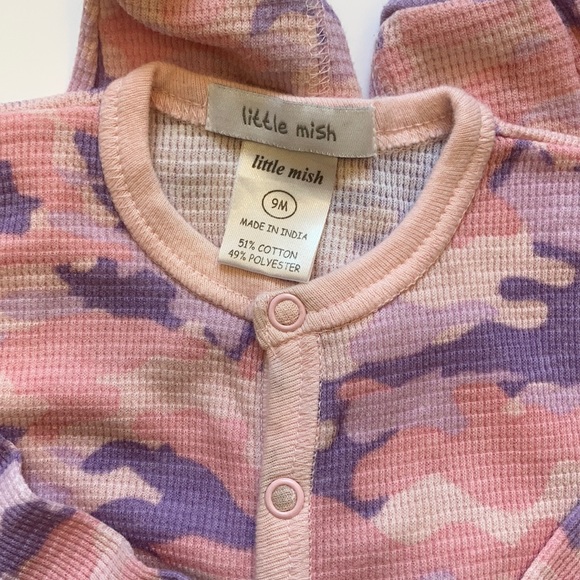 Little Mish Pink Camo Sleeper 9 months NWOT - Picture 5 of 5
